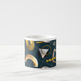 Taza De Espresso Patrón geométrico 3D