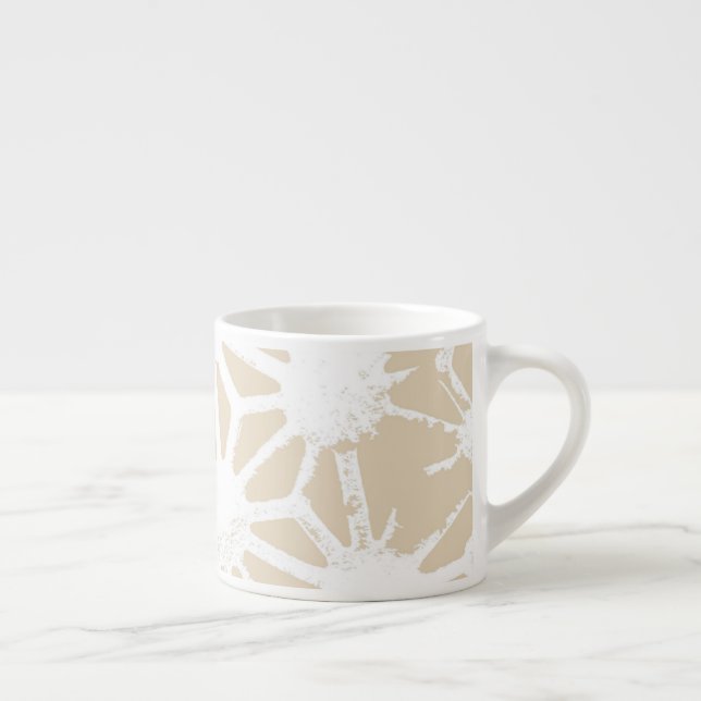 Taza De Espresso Patrón geométrico beige (Derecha)