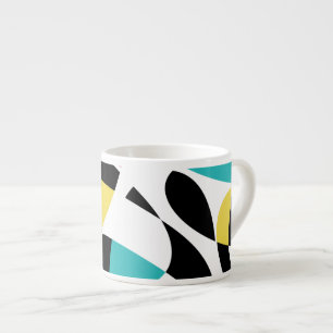 Taza De Espresso Patrón geométrico colorido, abstracto, moderno y d