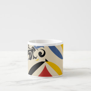 Taza De Espresso Patrón geométrico de Azulejos Retro Sixties