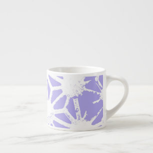 Taza De Espresso Patrón geométrico de lavanda