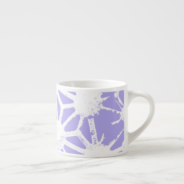 Taza De Espresso Patrón geométrico de lavanda (Derecha)