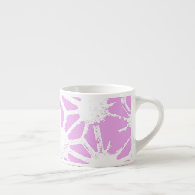 Taza De Espresso Patrón geométrico rosa (Derecha)