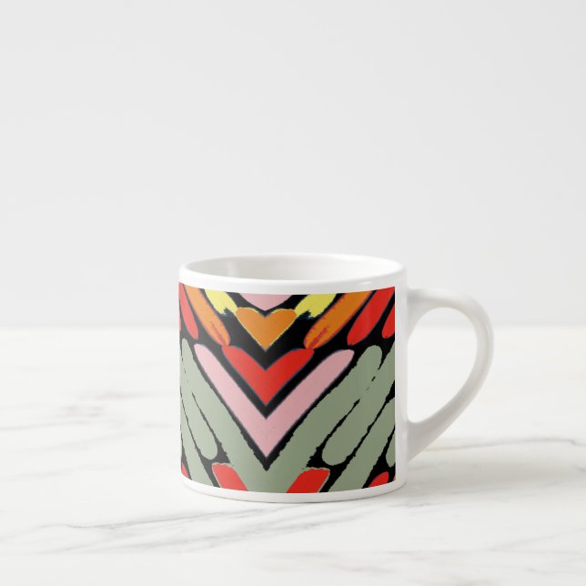 Taza De Espresso Patrón Multicolor del Suroeste (Derecha)