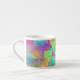 Taza De Espresso Patrón Pintado A Mano Y Digitalmente Art. 41