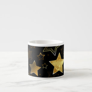 Taza De Espresso Patrón sin foco con las estrellas doradas