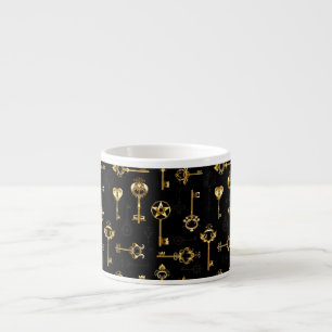 Taza De Espresso Patrón sin inconvenientes con las teclas de oro