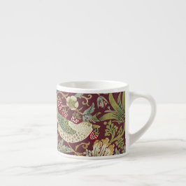 Taza De Espresso Patrón textil William Morris Strawberry Thief