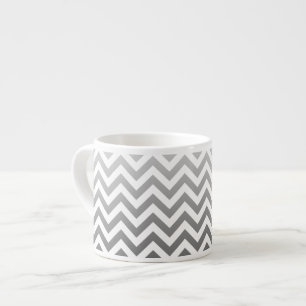 Taza De Espresso Patrón ZIGZAG - gradientes grises + tu trasero.