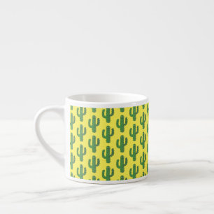 Taza De Espresso Patroneado Día de los Muertos Cactus Feliz