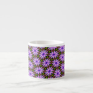 Taza De Espresso Patrones margueritas púrpura