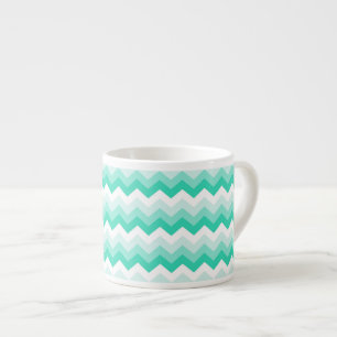 Taza De Espresso Patrulla Zigzag (Turquesa, con en groen)