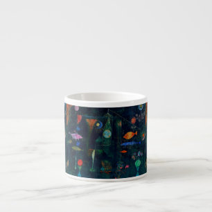 Taza De Espresso Paul Klee Fish Magic Resumen Pintura de arte gráfi