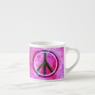 Taza De Espresso ...paz...arte original por colores de curación...