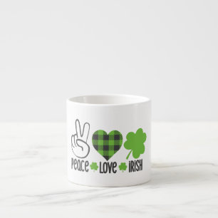 Taza De Espresso Peace Love Irish-60682