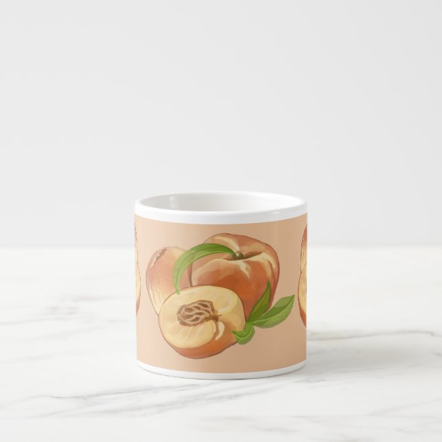 Taza De Espresso Peach Watercolor Espresso Mug (Frente)