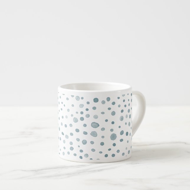 Taza De Espresso Peacock Confetti acuarela puntos Espresso Mug (Derecha)