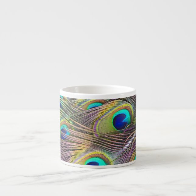 Taza De Espresso Peacock Feathers (Frente)