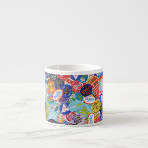 Taza De Espresso Pegatina de fruta, especialidad del patrón de mont