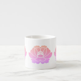 Taza De Espresso peonía rosa pastel