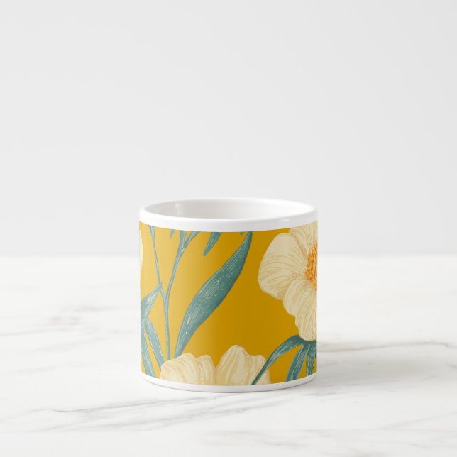 Taza De Espresso Peony Claire de Lune Vintage (Frente)