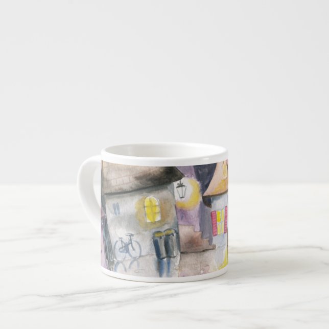 Taza De Espresso Pequeña ciudad en la noche (Izquierda)
