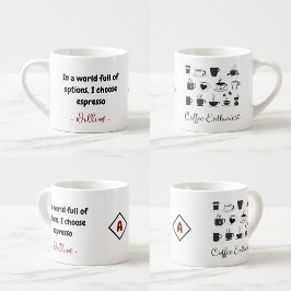 Taza de Espresso Pequeña con Nombre Personalizado 
