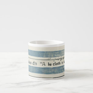 Taza De Espresso Pequeña Copa de Cerámica con detalles oceánicos