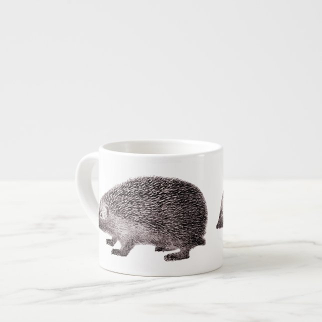 Taza De Espresso Pequeño erizo adorable Hedgie de la impresión (Izquierda)