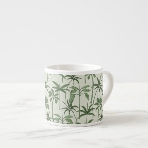 Taza De Espresso Pequeño Oasis: Salvia de línea fina botánica de pa