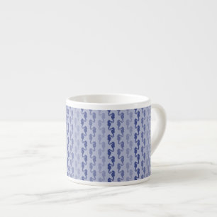 Taza De Espresso Pequeños caballitos de mar Lavanda azul Espresso M