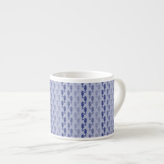 Taza De Espresso Pequeños caballitos de mar Lavanda azul Espresso M (Derecha)