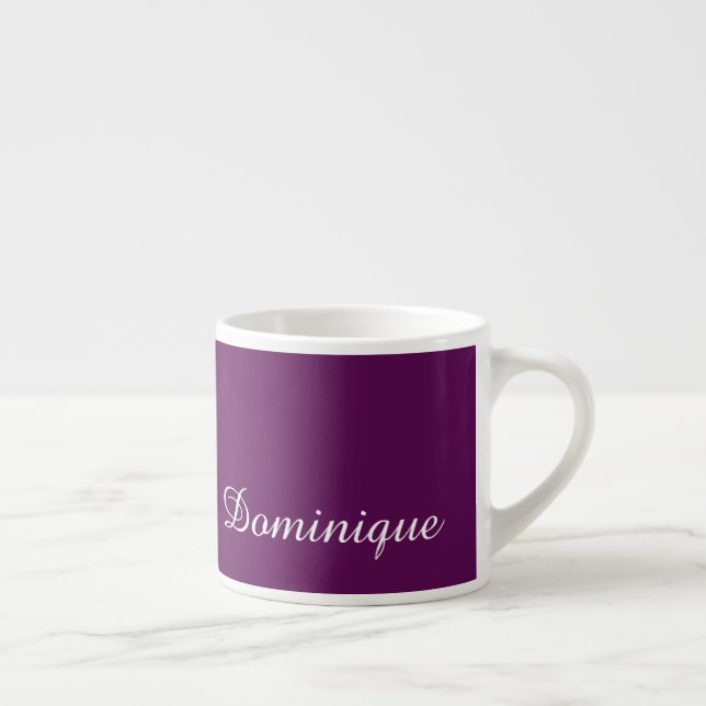 Taza De Espresso Perfección del ciruelo - Nombre del Personalizable (Derecha)