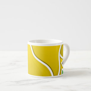 Taza De Espresso Perla amarilla divertida