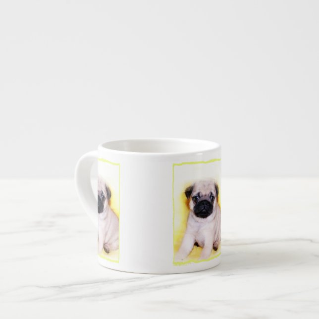 Taza De Espresso Perrito del barro amasado (Izquierda)