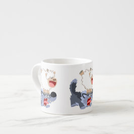 Taza De Espresso Perrito Personalizado y espresso de lobo