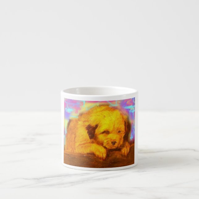 Taza De Espresso Perro blanco (Frente)