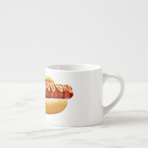 Taza De Espresso Perro caliente de SlipperyJoe's con vibra de BBQ d