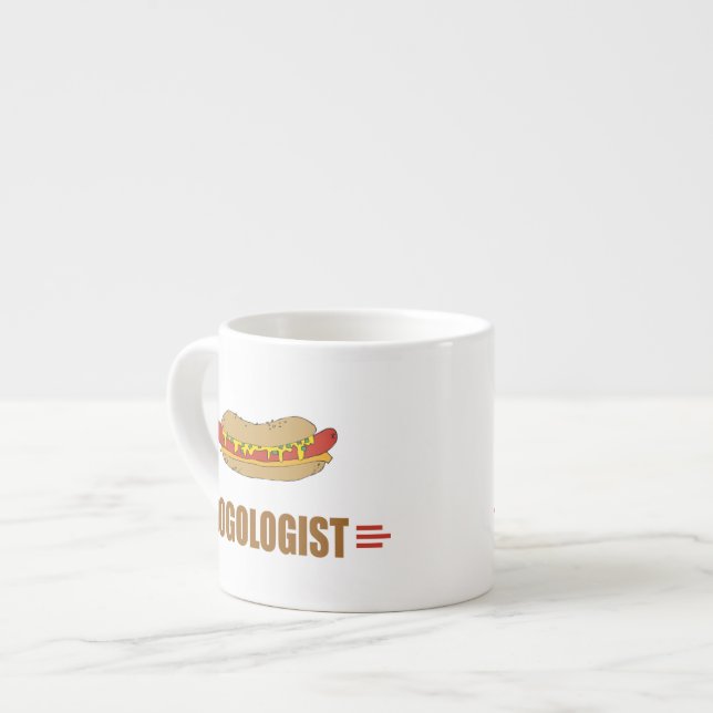 Taza De Espresso Perro caliente gracioso (Izquierda)