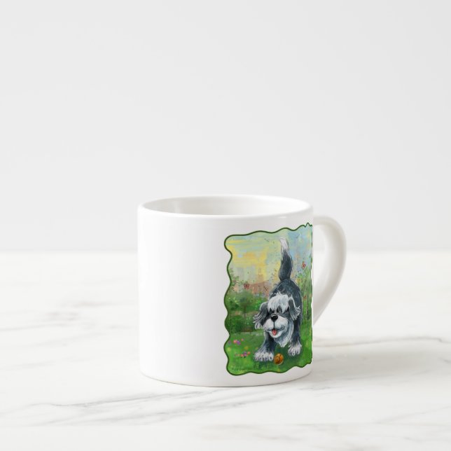 Taza De Espresso Perro de oveja agobiante (Derecha)