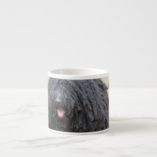 Taza De Espresso Perro negro de Puli (Frente)