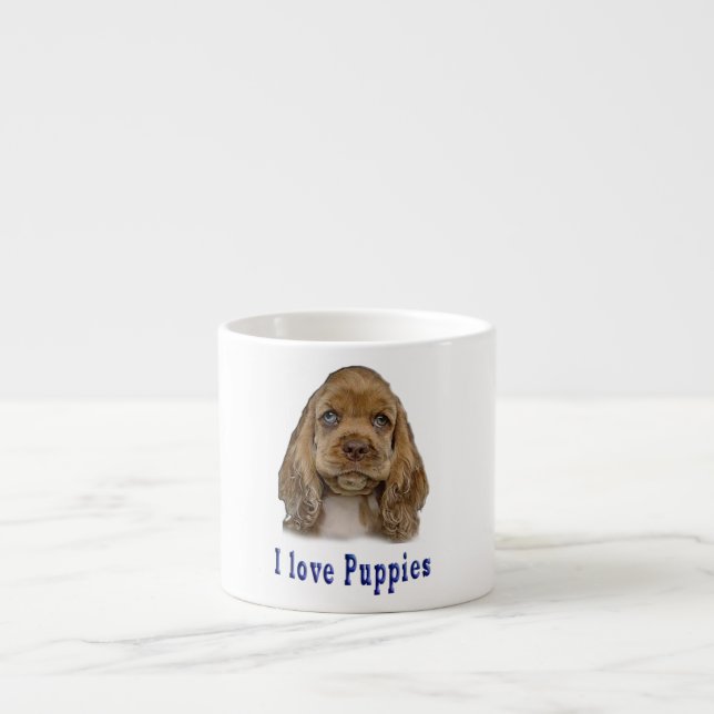 Taza De Espresso Perros de Cachorro (Frente)