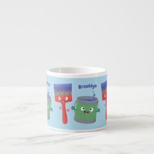 Taza De Espresso Personajes de pincel y dibujos animados