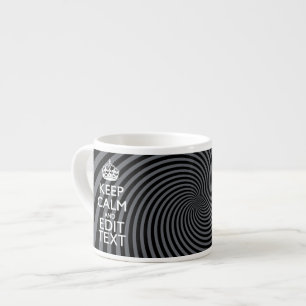 Taza De Espresso Personalice su guardan el texto tranquilo en
