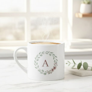Taza De Espresso Personalised Initial Mug – Custom Letter Coffee