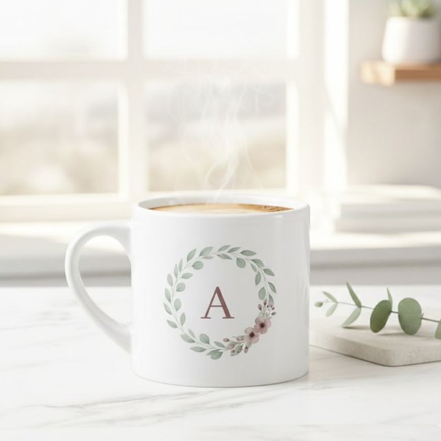 Taza De Espresso Personalised Initial Mug – Custom Letter Coffee  (Subido por el creador)