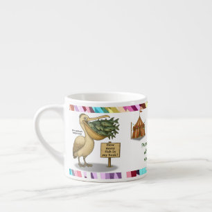 Taza De Espresso Personaliza: El brillante pico de Pierre el pelíca