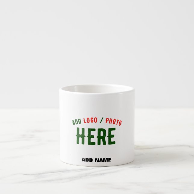 TAZA DE ESPRESSO PERSONALIZABLE MODERNO ESTILO BLANCO VERIFICADO MA (Frente)