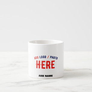 TAZA DE ESPRESSO PERSONALIZABLE MODERNO ESTILO BLANCO VERIFICADO MA