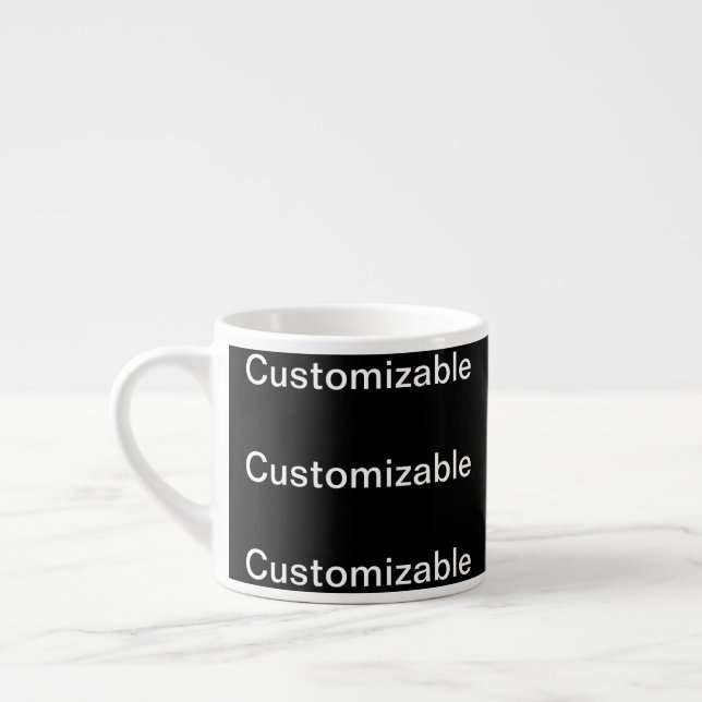 Taza De Espresso Personalizable negro (Izquierda)